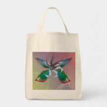 Fractal de la mariposa del mar en bolso de ultrama bolsas lienzo