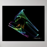 Fractal de la trompeta poster