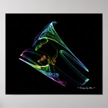 Fractal de la trompeta poster