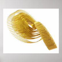 Fractal de oro Attractor cuatro de Lorenz del arte Posters