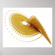 Fractal de oro Attractor dos de Lorenz del arte óp Posters