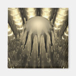 Fractal de oro imán de frigorífico