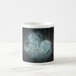 Fractal del blanco del remolino de la taza de café