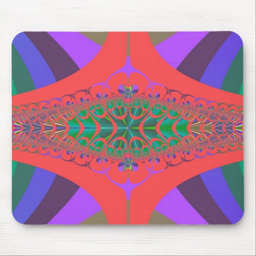 Fractal del ciempiés del lápiz labial alfombrillas de ratón