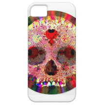 Fractal del cráneo iPhone 5 protectores