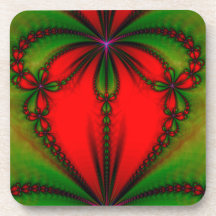 Fractal del descenso del corazón posavasos de bebidas