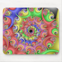 Fractal del espiral del huevo de Pascua Alfombrilla De Ratones