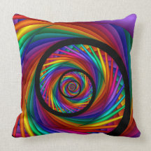 Fractal del OJO del arco iris Almohada