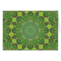 Fractal del verde del prado del Wildflower tarjetas