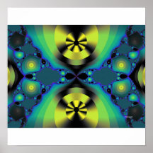 fractal digital de los discos poster