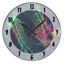 Fractal - dragón con alas reloj