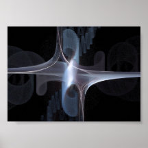 Fractal en azul y gris impresiones