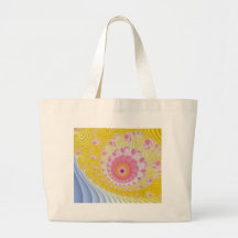 Fractal en colores pastel bonito bolsas