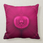 Fractal: Fucsia y almohada Jeweled rosa del medall