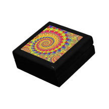 Fractal loco amarillo caja de regalo