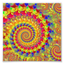 Fractal loco amarillo foto