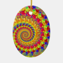 Fractal loco amarillo ornamento para reyes magos