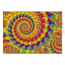 Fractal loco amarillo tarjetón