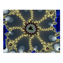Fractal lujoso tarjetas postales