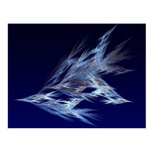 Fractal - pájaros en vuelo tarjeta postal