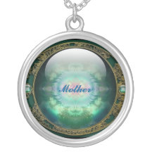 ¡Fractal para la mamá! Colgante Personalizado