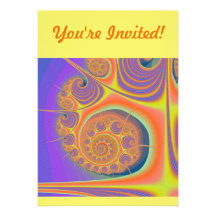 Fractal púrpura anaranjado espiral comunicado personal  