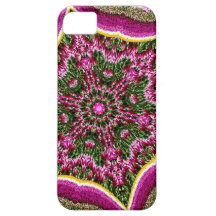 Fractal púrpura del tulipán iPhone 5 Case-Mate cobertura