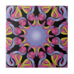 Fractal púrpura derretido teja  ceramica