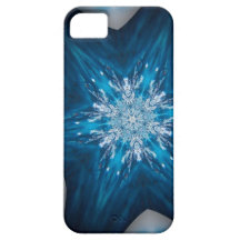 Fractal real 5 del copo de nieve iPhone 5 cárcasa
