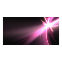 Fractal rosado de la energía de Abtract Tarjetas Fotográficas Personalizadas