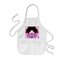 Fractal rosado y púrpura bonito complejo delantal