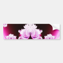 Fractal rosado y púrpura bonito complejo pegatina de parachoque