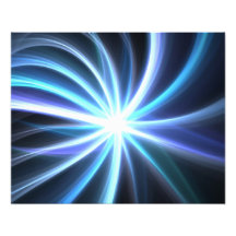 Fractal solar brillante azul Starburst Arte Fotografico