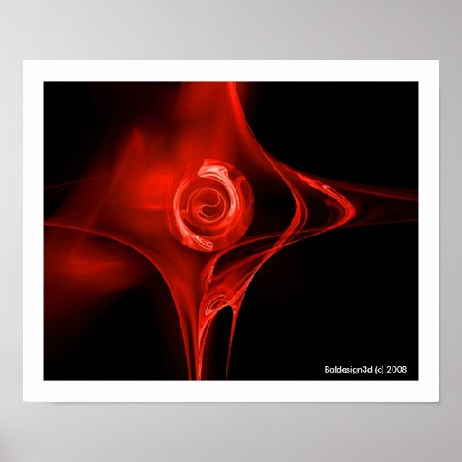 FRACTAL SUBIÓ, rojo Posters