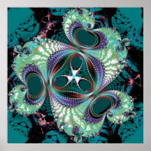 Fractal triple de la alegría posters