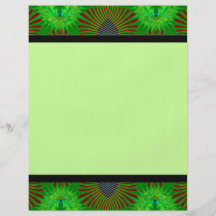 fractal verde tarjetas informativas