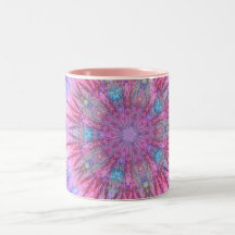 Fractal vivo del copo de nieve taza