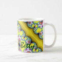 Fractales amarillos tazas