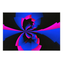 Fractales rosados azules fotografía  