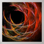 Fractura de la impresión del arte abstracto del cí poster