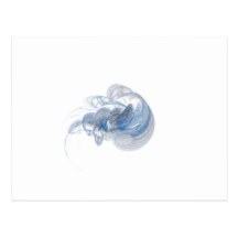 Fraktal in Blau Postkarte