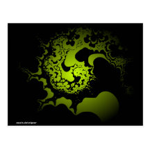 Fraktal Yellow Postkarten