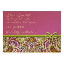 Frambuesa y cal florales de Swirly Paisly Tarjeta De Negocio