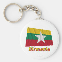 Français de Drapeau Birmanie avec le nom en Llaveros Personalizados