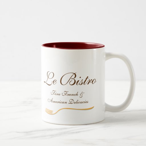 Francés de cena fino de la plantilla de la taza de