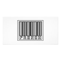 Francés del código de barras tarjetas con fotos personalizadas