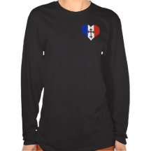 Francés del cristianismo de la bandera camiseta