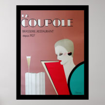 Francés francés del poster del art déco del restau