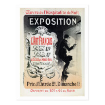 Francés Louis XIV y XV de Chéret del vintage expo  Postal