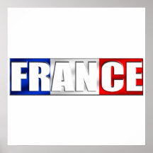 Francia cortó el logotipo francés de Francia de la Poster